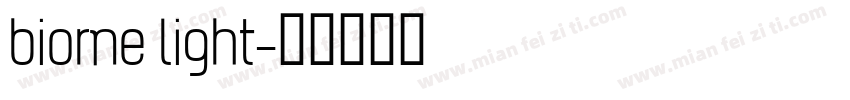 biorne light字体转换